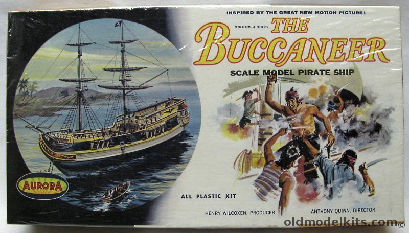 Aurora 1/100 The Buccaneer Pirate Ship, 429-198 plastic model kit